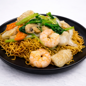 Crispy egg noodle Seafood (No Rice)
