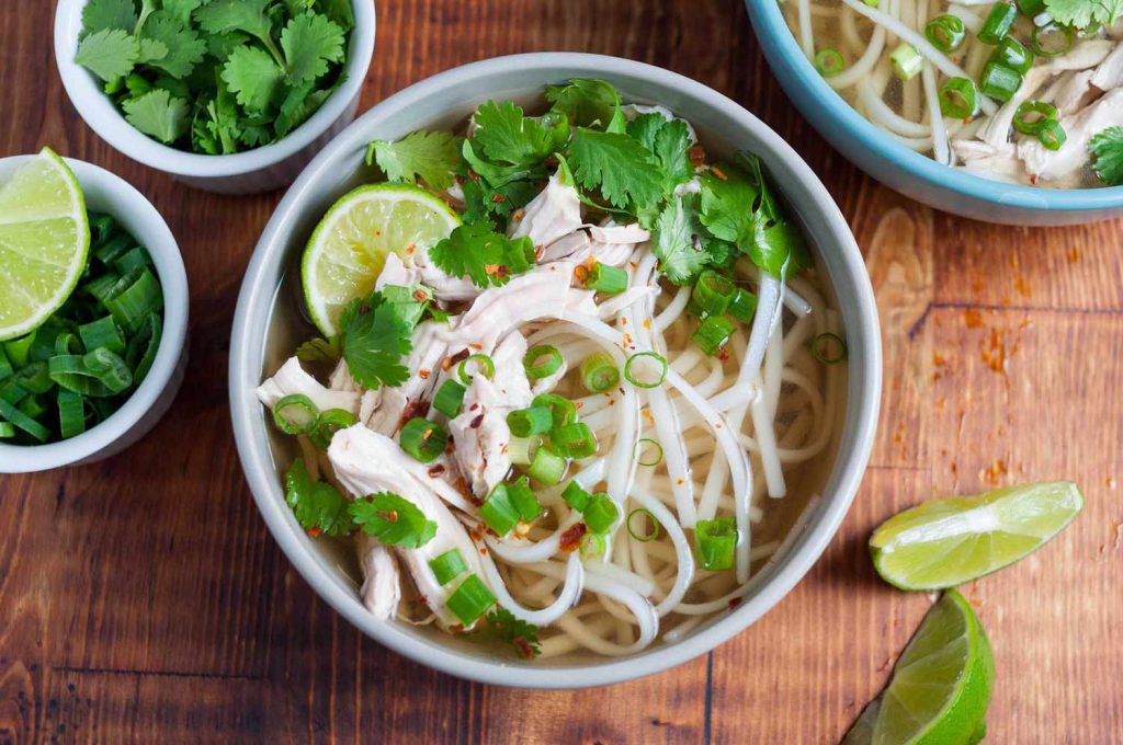 Vietnamese rice noodle soup