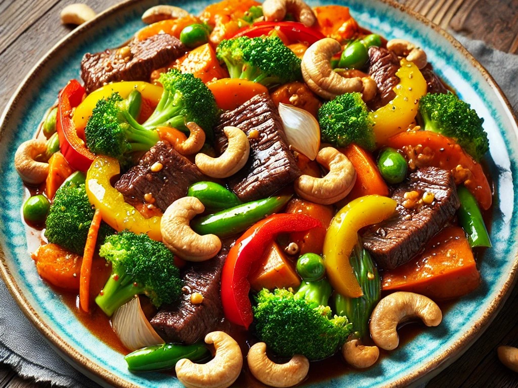 stir-fry cashew beef