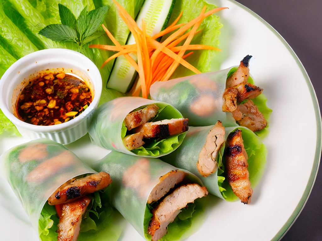 Grilled Pork Meat Wraps